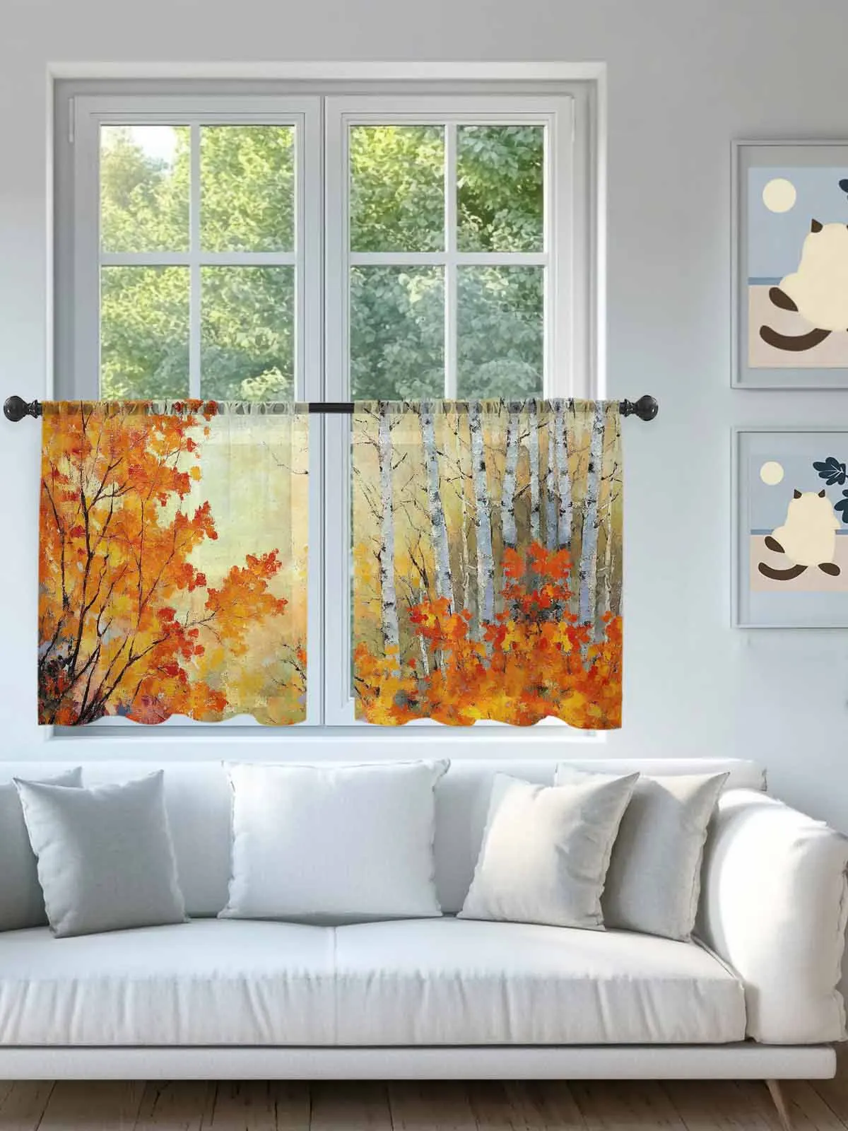 Watercolor Autumn Leaves Nature Sheer Voile Curtains for Living Room Window Treatment for Bedroom Kitchen Drapes
Watercolor Autumn Leaves Nature Sheer Voile Curtains for Living Room Window Treatment for Bedroom Kitchen Drapes