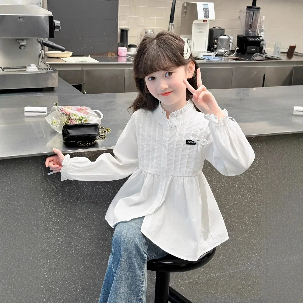 Girls White Shirt for Spring and Autumn 2025 New Children Baby Long Sleeved College Style Little Girls French Shirt
Girls White Shirt for Spring and Autumn 2025 New Children Baby Long Sleeved College Style Little Girls French Shirt