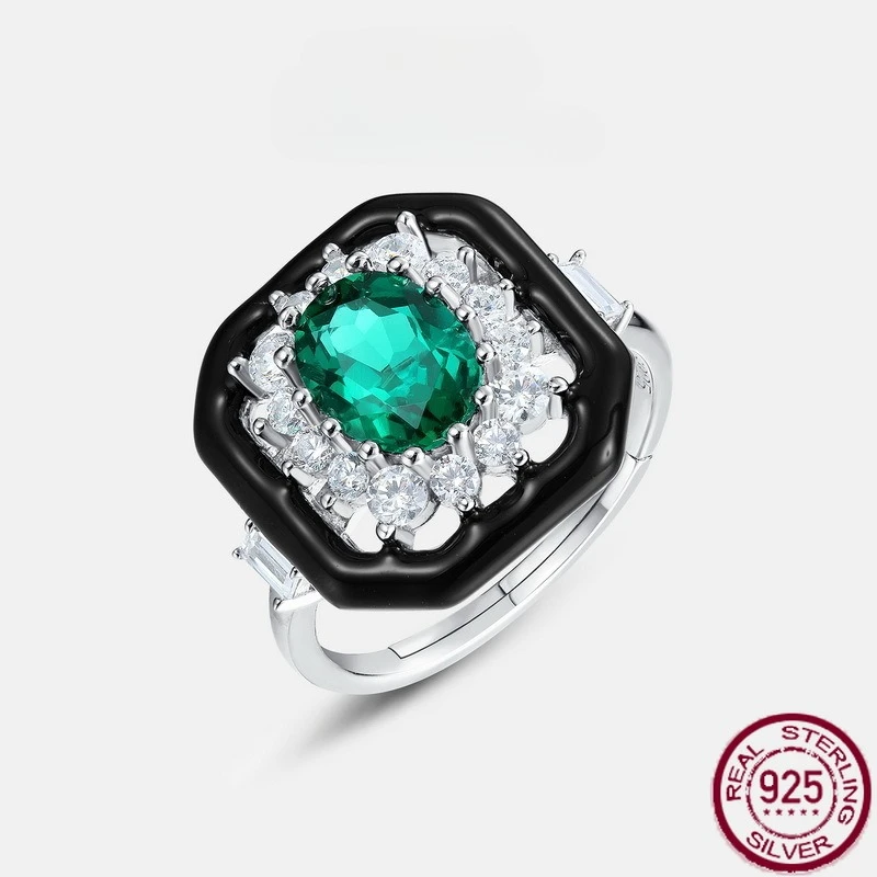 New S925 sterling silver fashionable sunflower light luxury inlay cultivation emerald retro opening ring wedding jewelry
New S925 sterling silver fashionable sunflower light luxury inlay cultivation emerald retro opening ring wedding jewelry