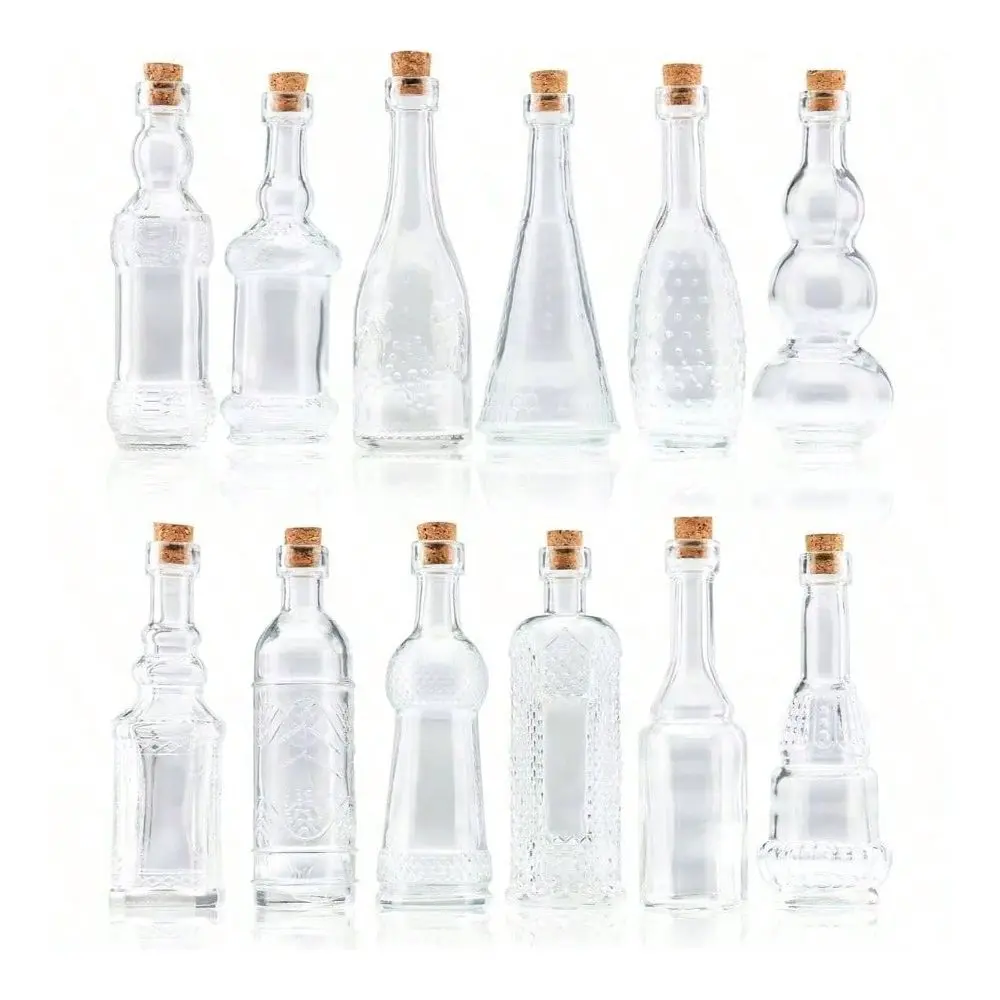 Green Vintage Glass Bottles With Corks, Vases, Decorative, Potion, Assorted Design Set Of 12 Pcs, 4.6 Inch Tall 11.43cm 1.4 Inc
Green Vintage Glass Bottles With Corks, Vases, Decorative, Potion, Assorted Design Set Of 12 Pcs, 4.6 Inch Tall 11.43cm 1.4 Inc