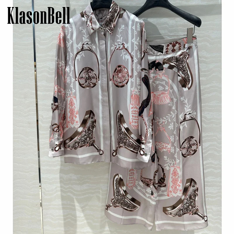 9,6 KlasonBell женский геометрический узор 100% шелк комплект рубашка с отворотом с длинным рукавом или широкие брюки с эластичной талией
9,6 KlasonBell женский геометрический узор 100% шелк комплект рубашка с отворотом с длинным рукавом или широкие брюки с эластичной талией