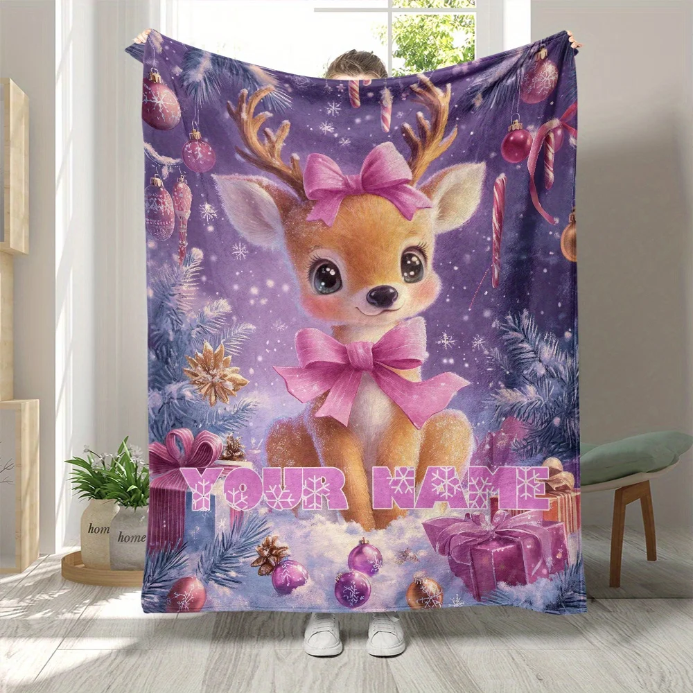 Фланелевое одеяло с индивидуальным рождественским рисунком оленя — мягкий полиэфирный флис, который можно стирать в машине, подходит для всех сезонов. 
Фланелевое одеяло с индивидуальным рождественским рисунком оленя — мягкий полиэфирный флис, который можно стирать в машине, подходит для всех сезонов.