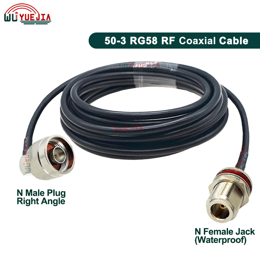 L16 N Connector RG-58/U Cable Waterproof N Female Jack to N Male Plug Right Angle 50ohm RG58 RF Coaxial Extension Cable 15cm-30m
L16 N Connector RG-58/U Cable Waterproof N Female Jack to N Male Plug Right Angle 50ohm RG58 RF Coaxial Extension Cable 15cm-30m