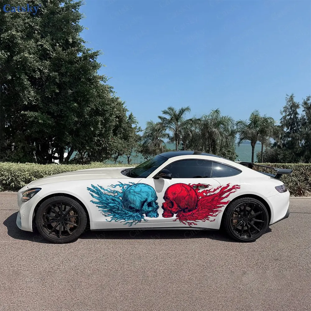 2pcs Red And Blue Skull Car Sticker Full Body Decal Decoration Scratches Protect Car Sticker Waterproof Car Vinyl Wraps
2pcs Red And Blue Skull Car Sticker Full Body Decal Decoration Scratches Protect Car Sticker Waterproof Car Vinyl Wraps