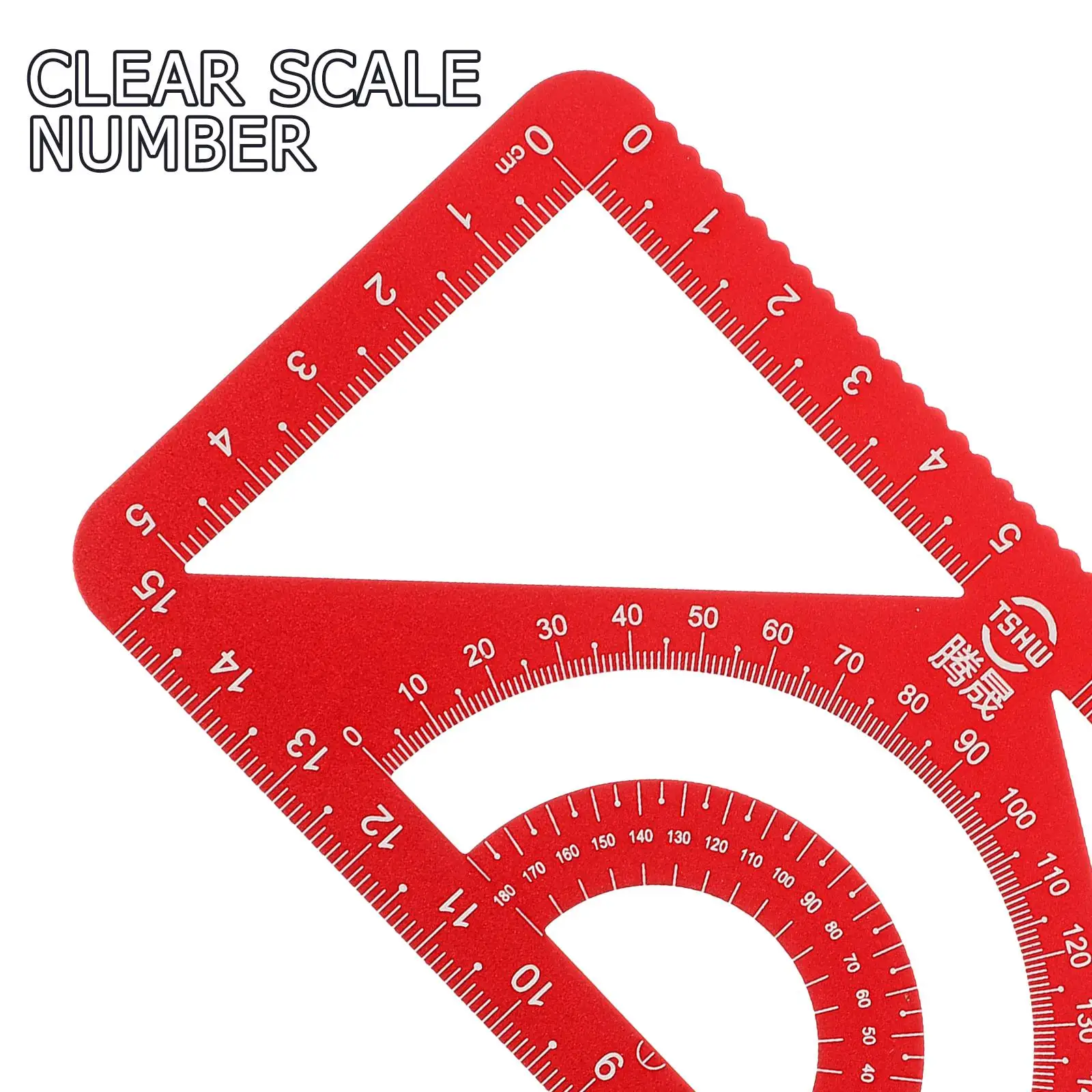Multipurpose Aluminum Alloy Ruler Red Professional Accuracy Protractor Drawing Tools Triangle Set Student Engineering
Multipurpose Aluminum Alloy Ruler Red Professional Accuracy Protractor Drawing Tools Triangle Set Student Engineering