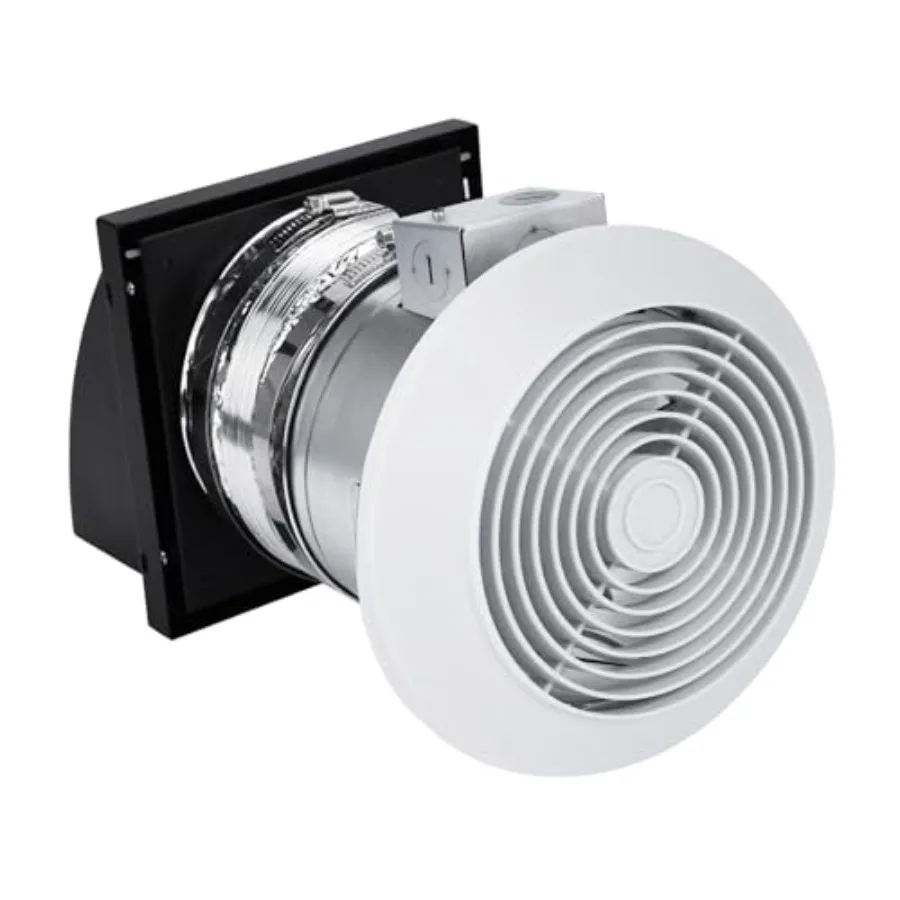 512M 6-inch Through Wall Exhaust Fan Fast Deodorize Dehumidify and Metal Exhaust Vent Cap Corrosion-Resistant 80 CFM 4.0 Sones
512M 6-inch Through Wall Exhaust Fan Fast Deodorize Dehumidify and Metal Exhaust Vent Cap Corrosion-Resistant 80 CFM 4.0 Sones