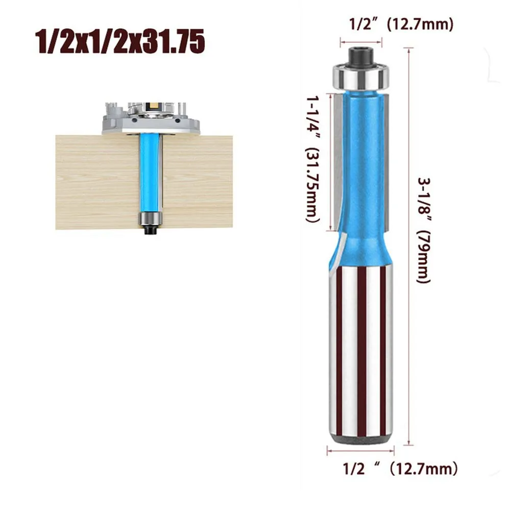 1pc Trimming Router Bit With Bearing 1/4 1/2inch Shank For Wood Milling Cutting Woodworking Tools Accessories
1pc Trimming Router Bit With Bearing 1/4 1/2inch Shank For Wood Milling Cutting Woodworking Tools Accessories