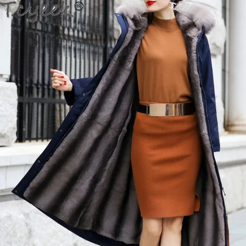 Tcyeek Jacket Women Clothes Women’s Parkas Female Fox Fur Jacket Rex Rabbit Liner Removable Long Fur Coat Thick Winter 2021 New
Tcyeek Jacket Women Clothes Women’s Parkas Female Fox Fur Jacket Rex Rabbit Liner Removable Long Fur Coat Thick Winter 2021 New