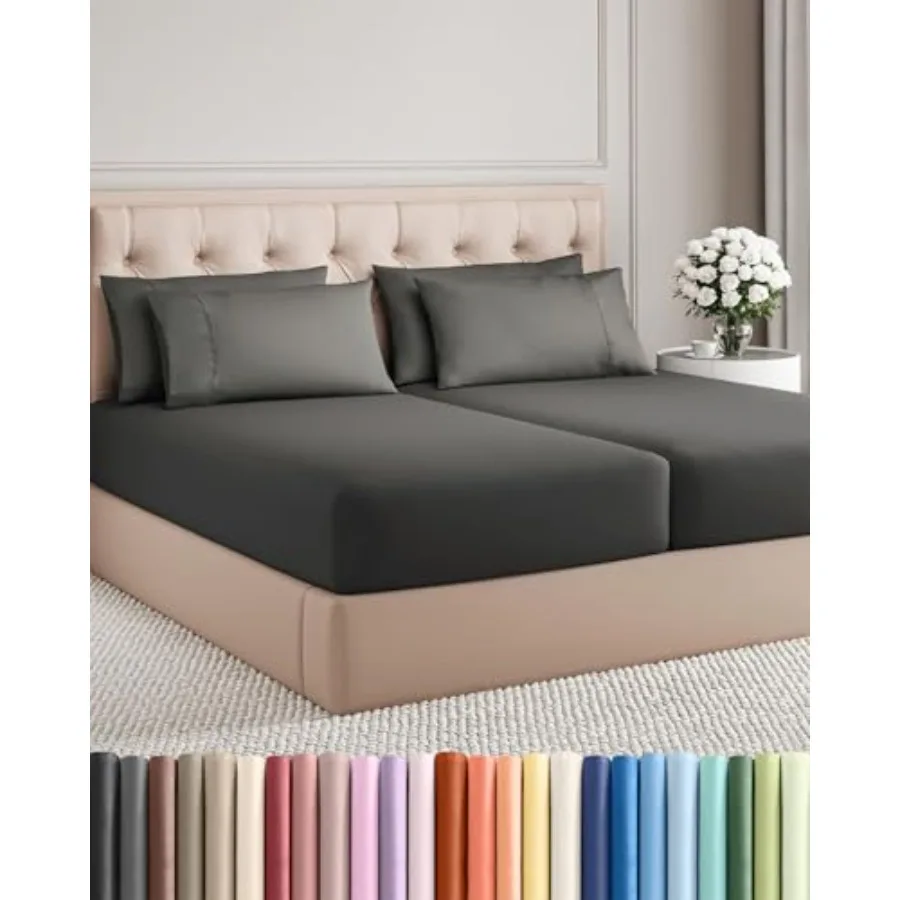 7 Pcs Sheet Set - Comfy Breathable and Cooling - Soft Hotel Luxury Bedding for Women Men Teens and - 1 Flat and 2 Fitted Sheets
7 Pcs Sheet Set - Comfy Breathable and Cooling - Soft Hotel Luxury Bedding for Women Men Teens and - 1 Flat and 2 Fitted Sheets