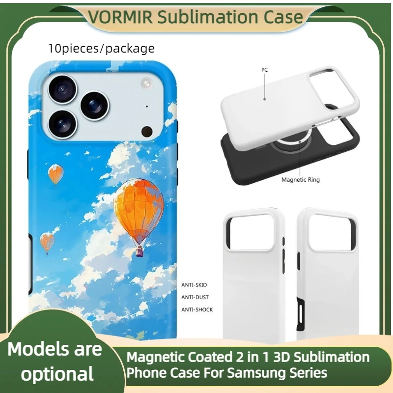 10pcs Magnetic Coated 2 in 1 3D Sublimation Phone Cases Thermal Transfer Film Blanks Protective Magnet Cover For iPhone 17 16 15
10pcs Magnetic Coated 2 in 1 3D Sublimation Phone Cases Thermal Transfer Film Blanks Protective Magnet Cover For iPhone 17 16 15