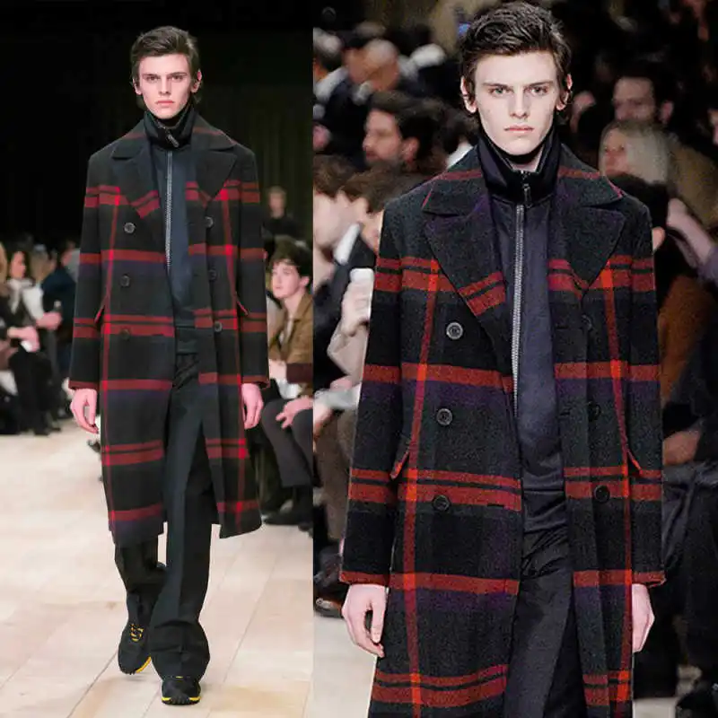 Classic Plaid Men Long Overcoat 1 Piece Double Breasted Winter Outdoors Thick Warm Commute Special Business Coats Customized
Classic Plaid Men Long Overcoat 1 Piece Double Breasted Winter Outdoors Thick Warm Commute Special Business Coats Customized