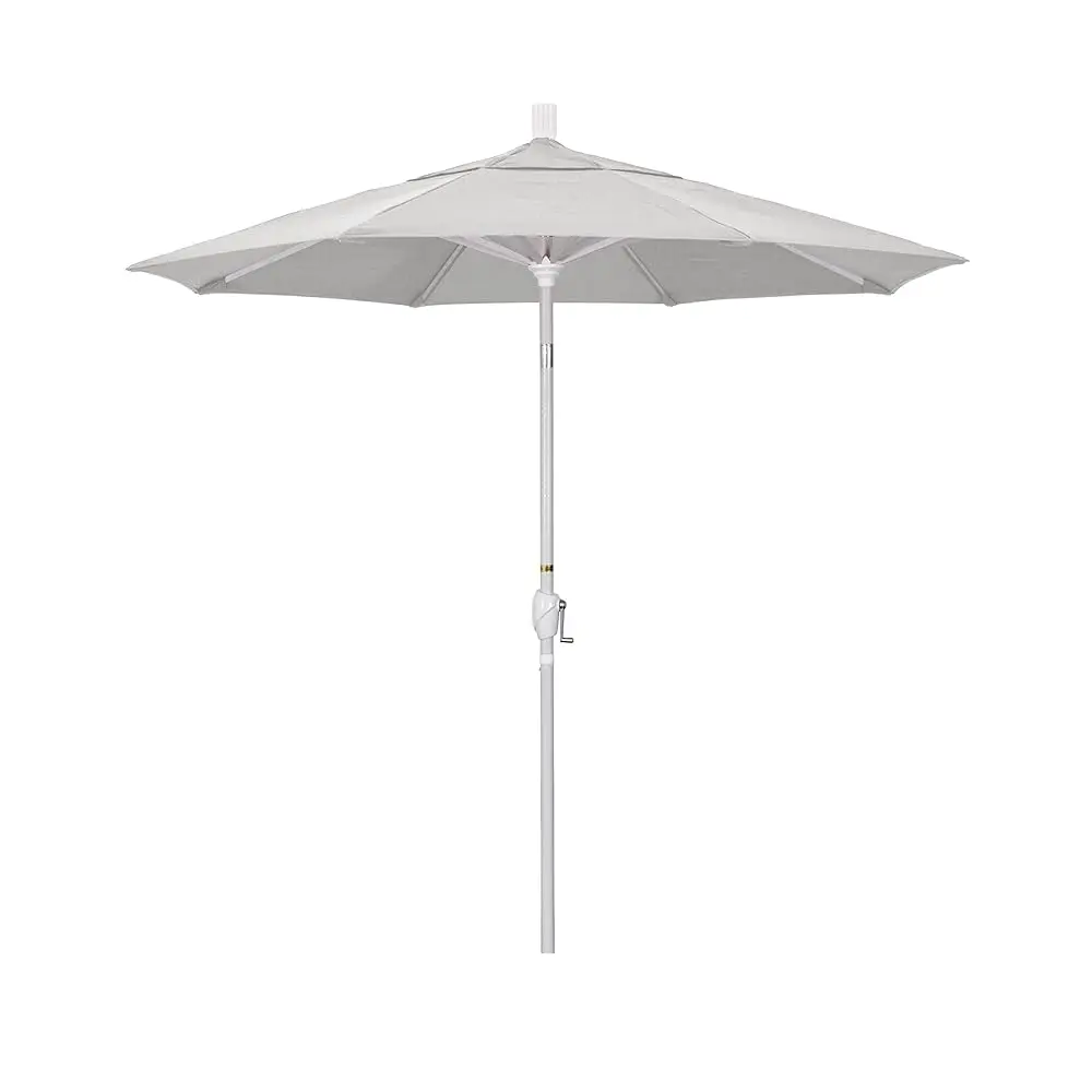 7.5' Round Aluminum Market Umbrella, Crank Lift, Push Button Tilt, White Pole, Woven Granite Olefin
7.5' Round Aluminum Market Umbrella, Crank Lift, Push Button Tilt, White Pole, Woven Granite Olefin