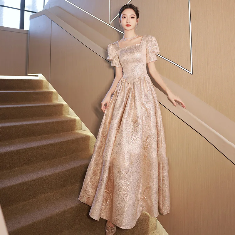 Elegant Square Neck Wedding Dresses Princess Long A-Line Party Gown Woman Formal Toast Clothing
Elegant Square Neck Wedding Dresses Princess Long A-Line Party Gown Woman Formal Toast Clothing