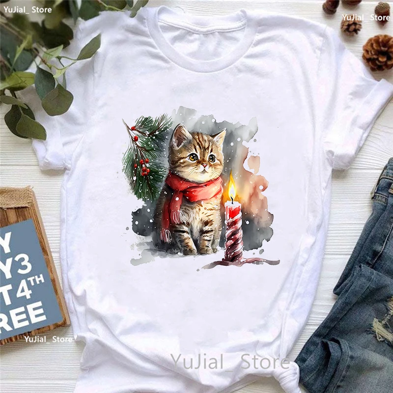 Watercolor Cat Animal Printed T Shirt Girls Christmas Gifts Tshirt Women Fashion Short Sleeve T-Shirt Female Harajuku Shirt
Watercolor Cat Animal Printed T Shirt Girls Christmas Gifts Tshirt Women Fashion Short Sleeve T-Shirt Female Harajuku Shirt