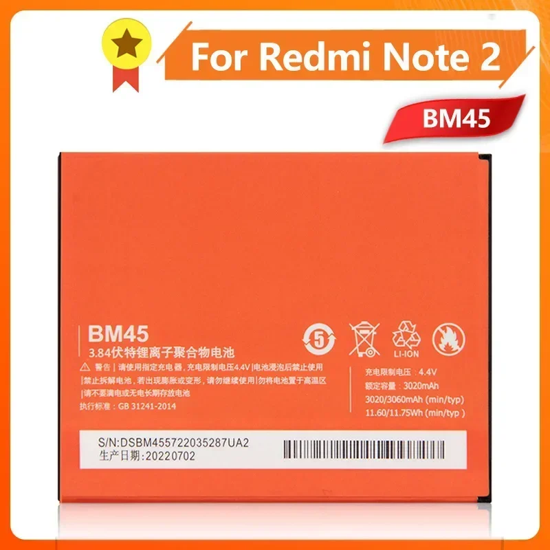 Production in 2024 Replacement Battery BM45 For Xiaomi Redmi Note 2 Note2 Redrice Note2 Phone Battery 3060mAh With Tool
Production in 2024 Replacement Battery BM45 For Xiaomi Redmi Note 2 Note2 Redrice Note2 Phone Battery 3060mAh With Tool