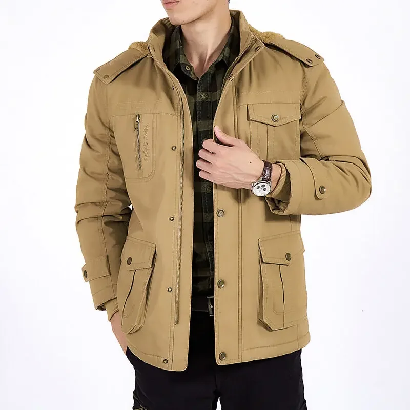Plus Size Fleece Military Bomber Jacket Men Spring Autumn Casual Multi-pocket Pilot Jackets Male Army Cargo Flight Mens Jackets
Plus Size Fleece Military Bomber Jacket Men Spring Autumn Casual Multi-pocket Pilot Jackets Male Army Cargo Flight Mens Jackets