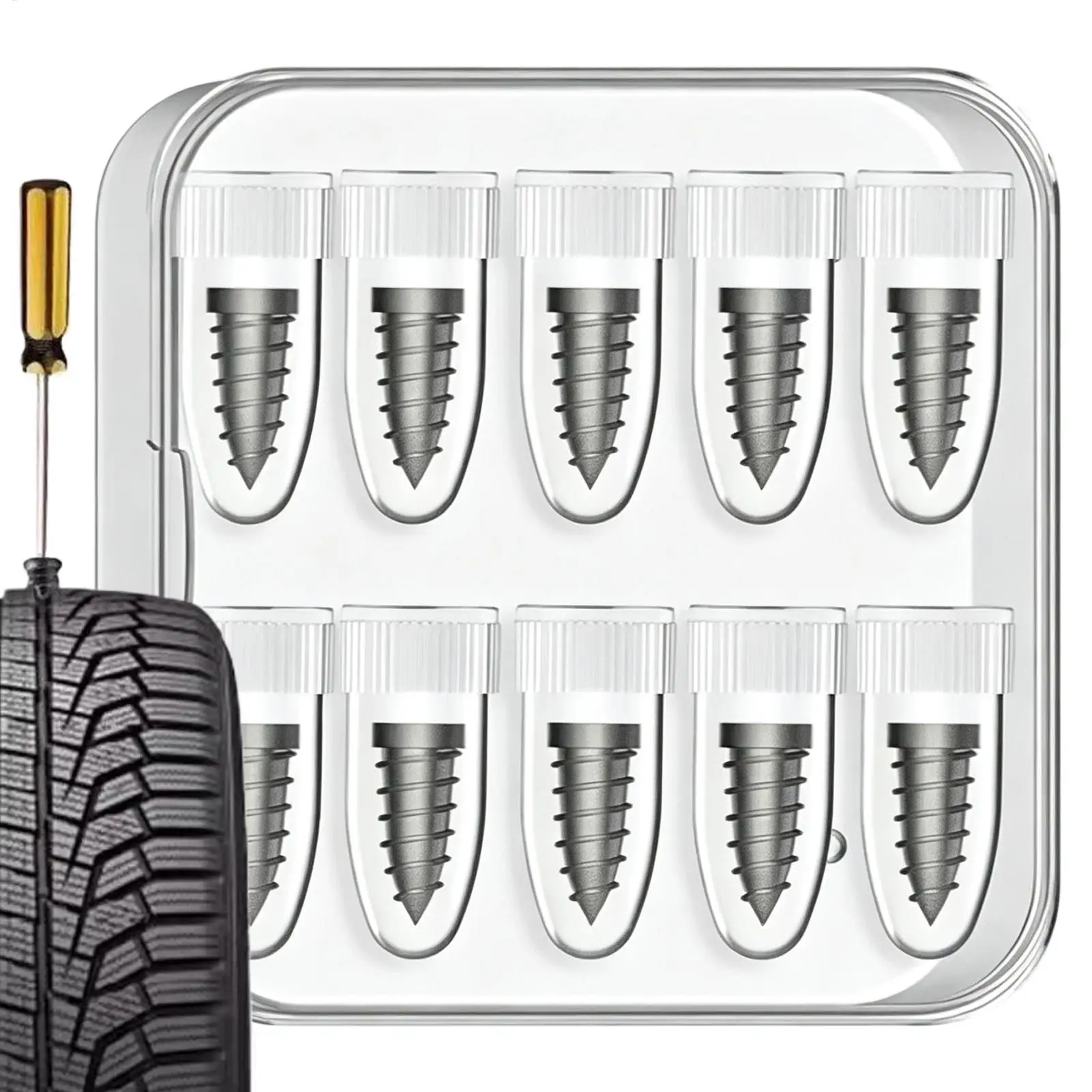 6pcs Heavy Duty Tire Plugs Portable Puncture Repair Nails Flat Tire Screw Plugs For Car Motorcycle Truck Garage Workshop Road
6pcs Heavy Duty Tire Plugs Portable Puncture Repair Nails Flat Tire Screw Plugs For Car Motorcycle Truck Garage Workshop Road