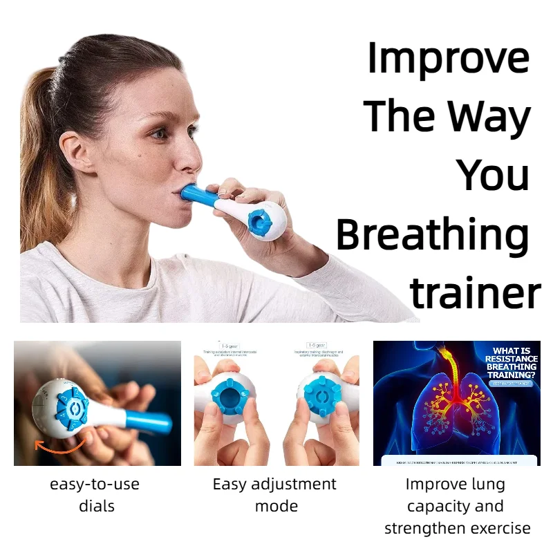 Natural Breathing Exerciser Trainer - Guided Mobile App Fitness Device for Exercise Improve Inhalation Resistance & Lung Power
Natural Breathing Exerciser Trainer - Guided Mobile App Fitness Device for Exercise Improve Inhalation Resistance & Lung Power