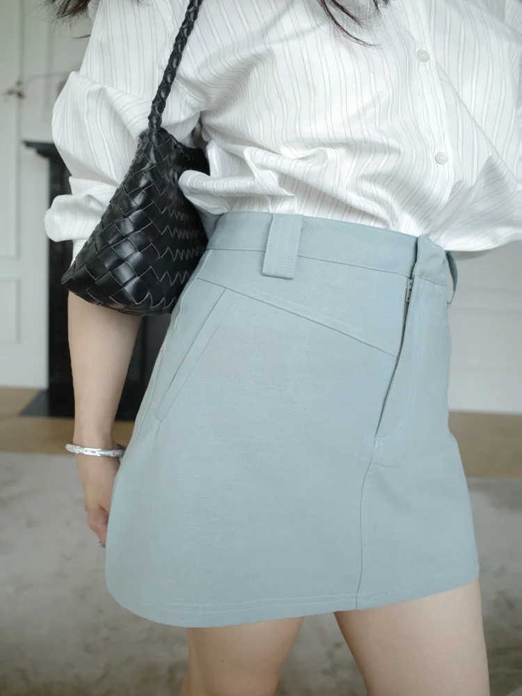 Breathable Half-length Work Skirt Women's High-waist A-line Slim-fit Cotton 55% Lyocell 45% Leisure Commute Style
Breathable Half-length Work Skirt Women's High-waist A-line Slim-fit Cotton 55% Lyocell 45% Leisure Commute Style