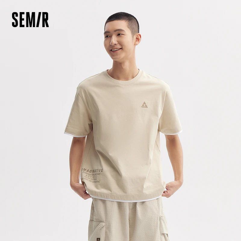 Semir Short Sleeve T-shirt Men 2024 New Summer Version Trendy Color-blocking Fashionable Letter Printed Top
Semir Short Sleeve T-shirt Men 2024 New Summer Version Trendy Color-blocking Fashionable Letter Printed Top