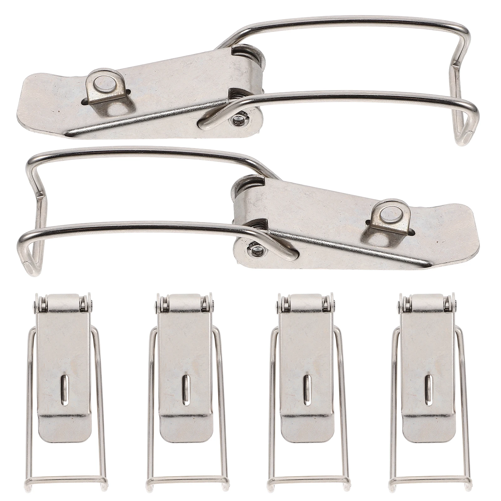 6pcs Extended Hook Lock Fastening Spring Duckbill Buckle Stainless Steel Latch for Toolboxes Water Tanks Door Hooks Gate
6pcs Extended Hook Lock Fastening Spring Duckbill Buckle Stainless Steel Latch for Toolboxes Water Tanks Door Hooks Gate