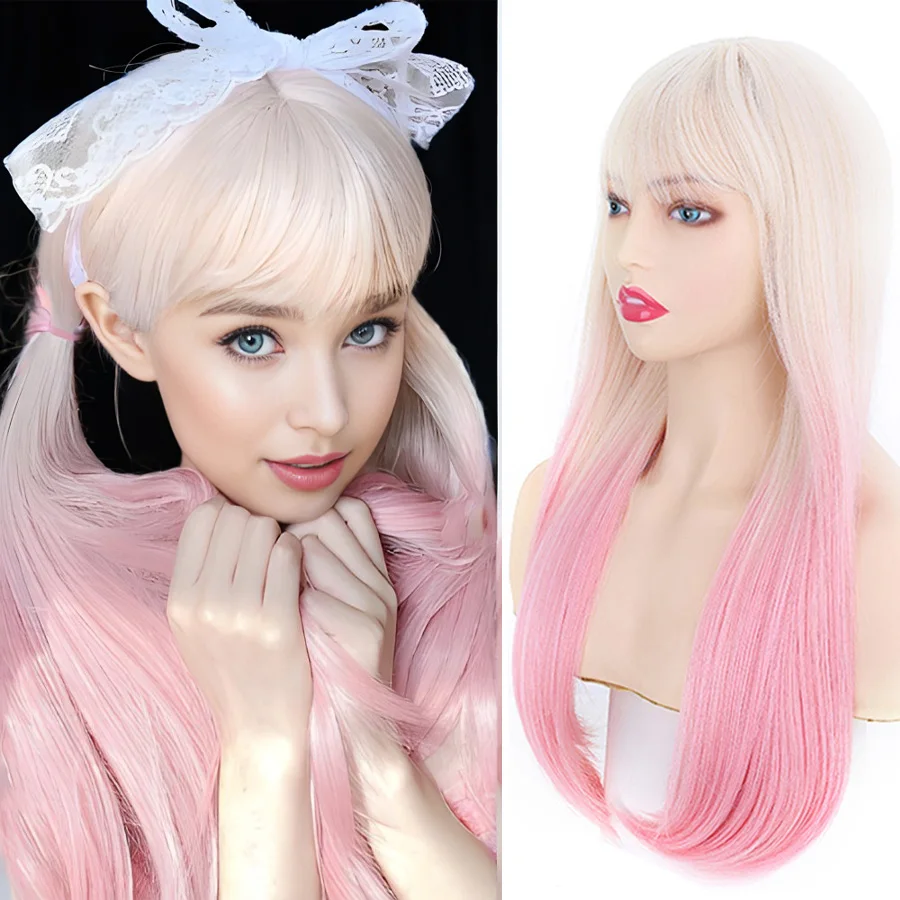 Synthetic Hair Wig Long Straight Hair Cosplay Lolita Wig Two Tone Color Women Heat Resistant Wigs
Synthetic Hair Wig Long Straight Hair Cosplay Lolita Wig Two Tone Color Women Heat Resistant Wigs