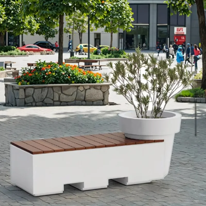 Modern Durable Garden Bench with Planter Pool GRC Outdoor Cement Patio Seating Furniture for Entry Park and Gym
Modern Durable Garden Bench with Planter Pool GRC Outdoor Cement Patio Seating Furniture for Entry Park and Gym