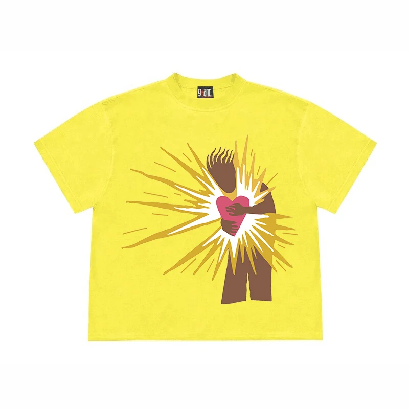 Summer ort Sve T-irt Loose Fit Women's Heart Embrace American Sle Faionable Casual Loose Top for Men And Women
Summer ort Sve T-irt Loose Fit Women's Heart Embrace American Sle Faionable Casual Loose Top for Men And Women