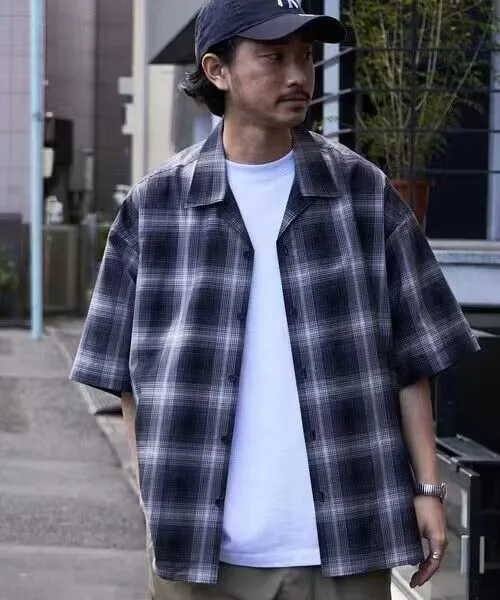 Spring Summer Men's Relax Fit Pure Cotton adient Color Plaid Loose Casual Japanese Sle ort Sve irt Youth Faion
Spring Summer Men's Relax Fit Pure Cotton adient Color Plaid Loose Casual Japanese Sle ort Sve irt Youth Faion