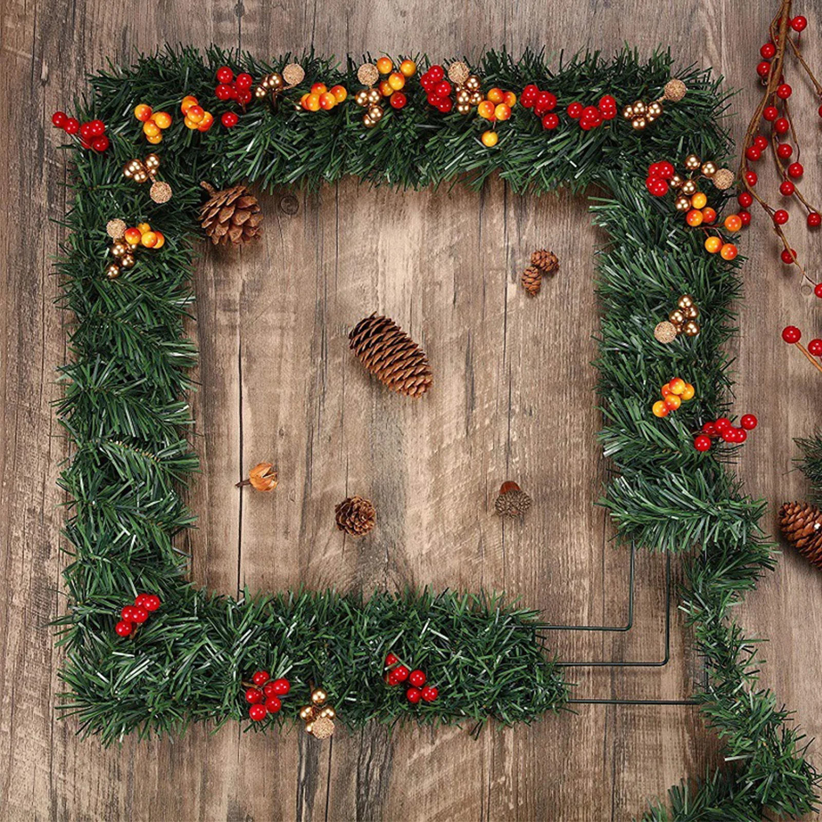 2 Pcs Wrought Iron Wreath Holiday Decoration Square Metal Garland Christmas Flower Hoop
2 Pcs Wrought Iron Wreath Holiday Decoration Square Metal Garland Christmas Flower Hoop