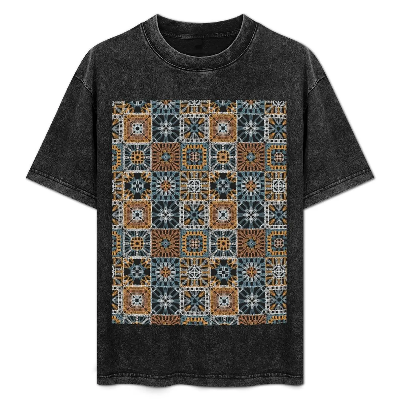 Crochet square quilt patchwork T-Shirt Simple Casual Short Sleeve Tee
Crochet square quilt patchwork T-Shirt Simple Casual Short Sleeve Tee