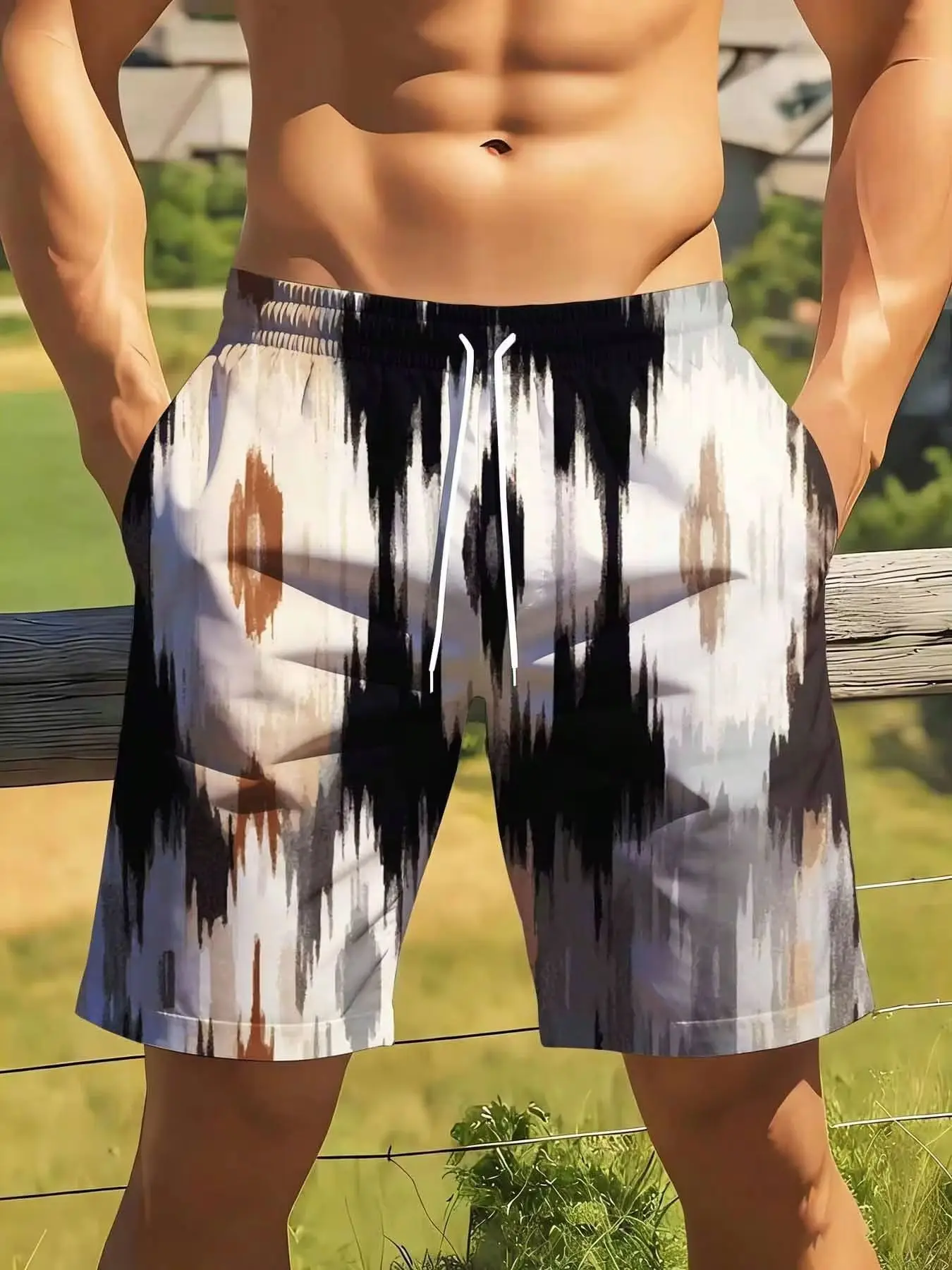 Men's Ikat Print Swim Shorts With Drawstring Waist Big Size Suitable For Casual And Sports Wear
Men's Ikat Print Swim Shorts With Drawstring Waist Big Size Suitable For Casual And Sports Wear