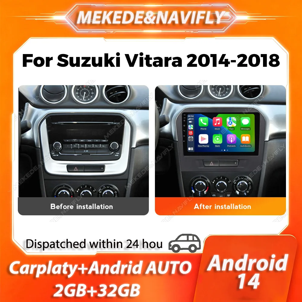 MEKEDE 2 Din Wireless Carplay For Suzuki Vitara 4 2014-2018 IPS Screen Car Radio GPS autoradio Stereo Intelligent audio system
MEKEDE 2 Din Wireless Carplay For Suzuki Vitara 4 2014-2018 IPS Screen Car Radio GPS autoradio Stereo Intelligent audio system