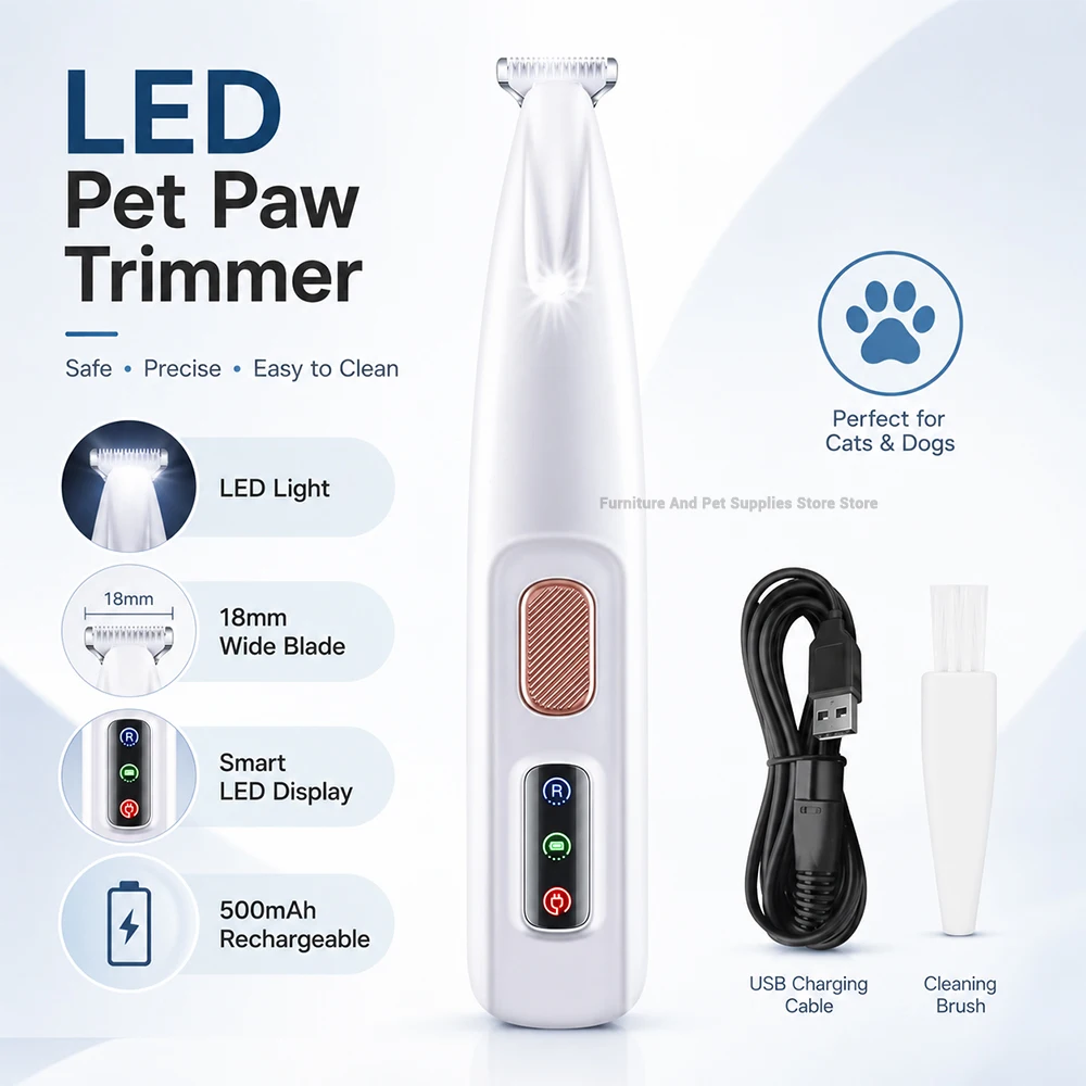 Pet Dog Electric Beauty Hair Trimmer Waterproof Pet Foot Hair Trimmer Low Noise Cat Dog Face Foot Ear Hip Claw LED Light Shaver
Pet Dog Electric Beauty Hair Trimmer Waterproof Pet Foot Hair Trimmer Low Noise Cat Dog Face Foot Ear Hip Claw LED Light Shaver