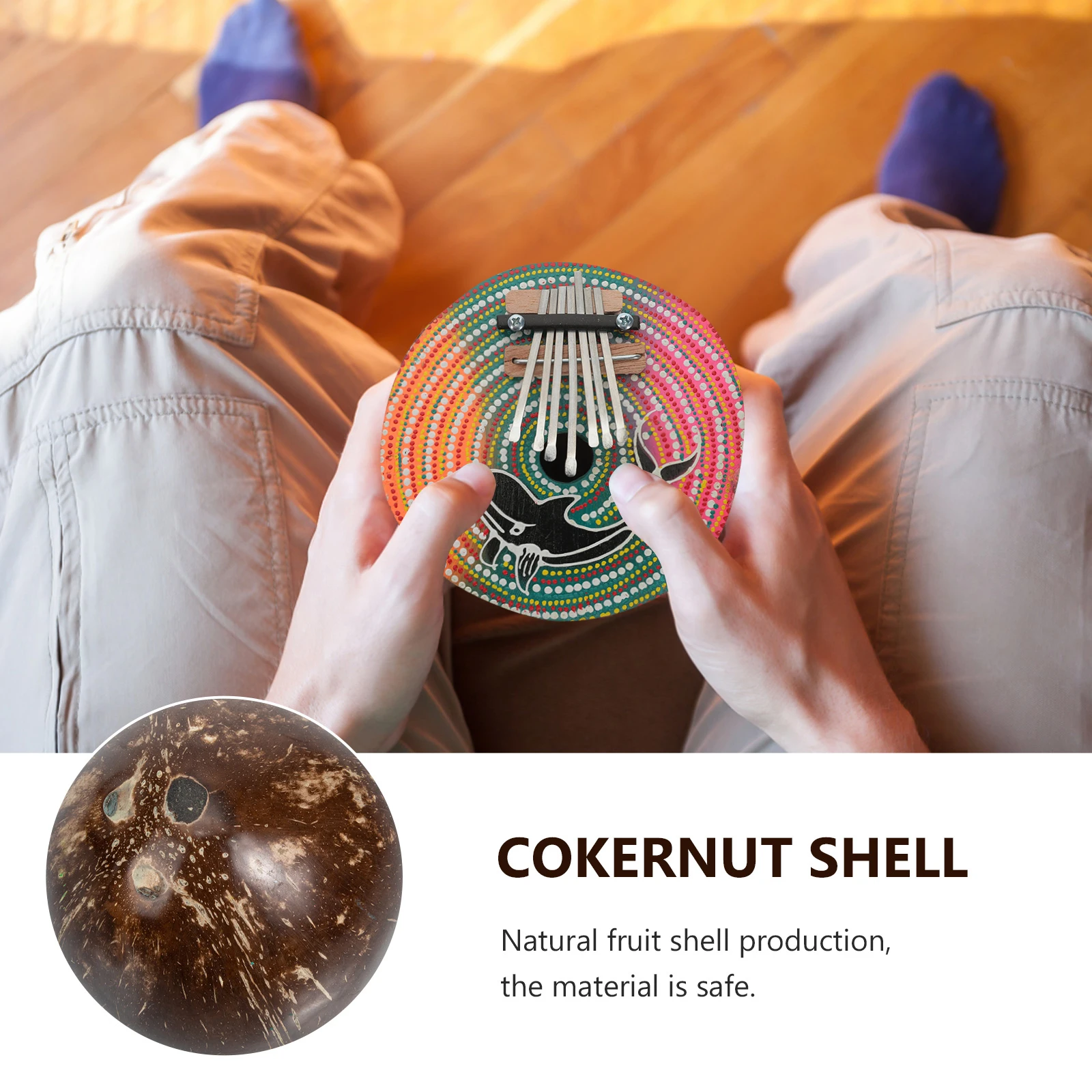 Musical Instrument Coconut Shell Thumb Piano Child for Kids Stainless Steel Kalimba
Musical Instrument Coconut Shell Thumb Piano Child for Kids Stainless Steel Kalimba
