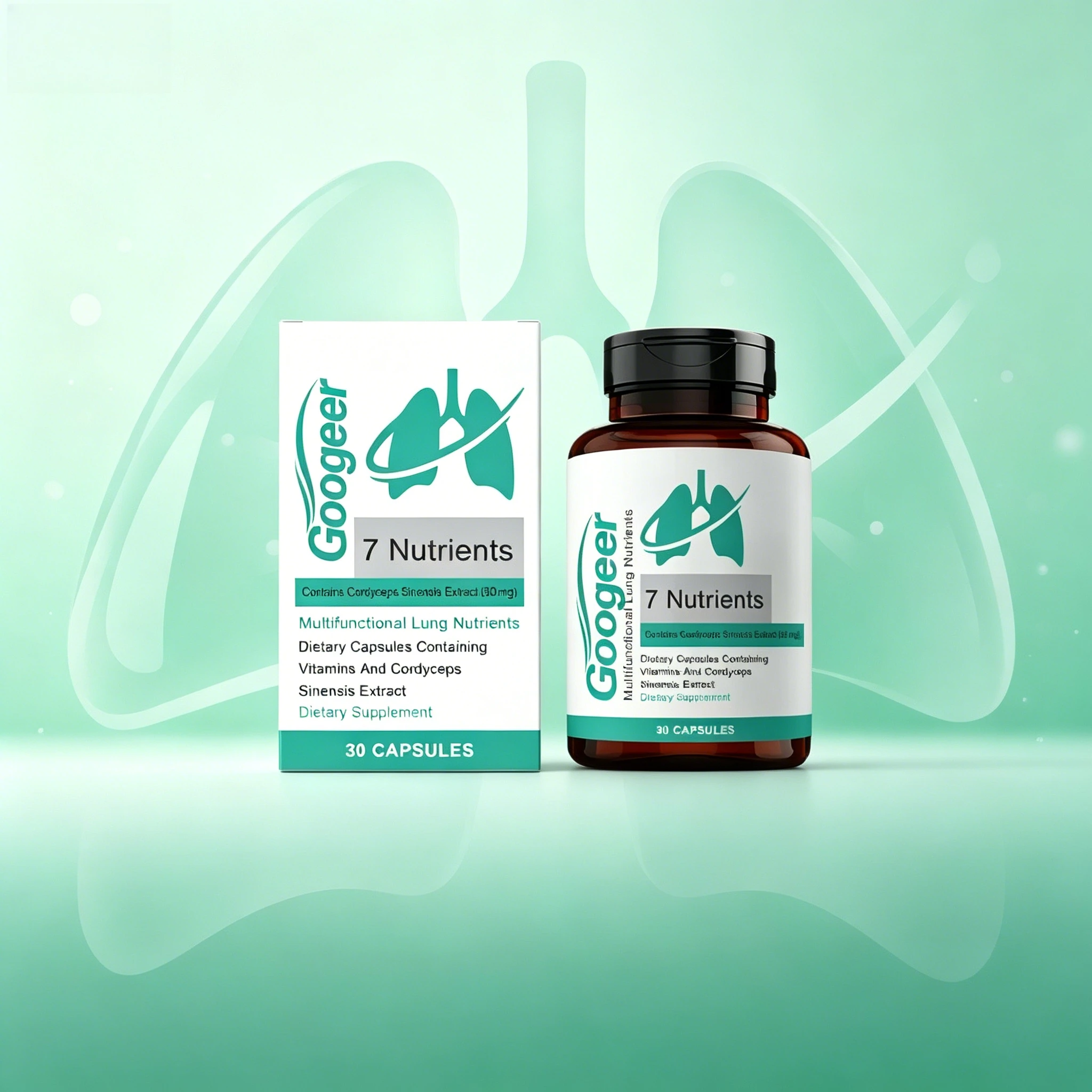 Googeer Lung Health Dietary Capsules Cordyceps Sinensis Extract Vitamin C N-Acetylcysteine Zinc Quercetin 30-count Supplement
Googeer Lung Health Dietary Capsules Cordyceps Sinensis Extract Vitamin C N-Acetylcysteine Zinc Quercetin 30-count Supplement