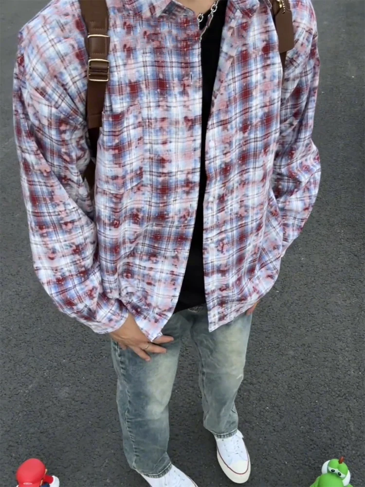 Men's Plaid irt Tie-Dye Casual Long Sve Autumn Early American High-End Feeling Teenage Outerwear Regular Fit Loose
Men's Plaid irt Tie-Dye Casual Long Sve Autumn Early American High-End Feeling Teenage Outerwear Regular Fit Loose