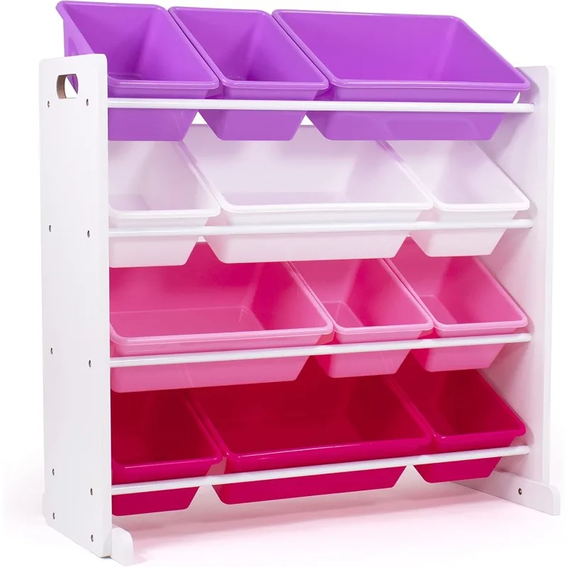 Kids' Toy Storage Organizer with 12 Plastic Bins, Pink&Purple, White/Purple/Pink
Kids' Toy Storage Organizer with 12 Plastic Bins, Pink&Purple, White/Purple/Pink