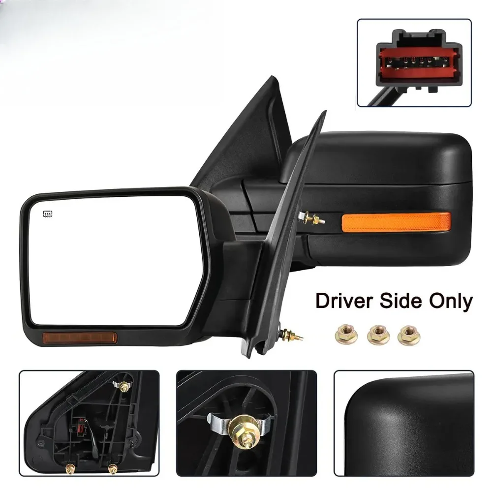 Driver Side Mirror for 2007-2014 Ford F150 Power Heated w/ Amber Signal Light
Driver Side Mirror for 2007-2014 Ford F150 Power Heated w/ Amber Signal Light