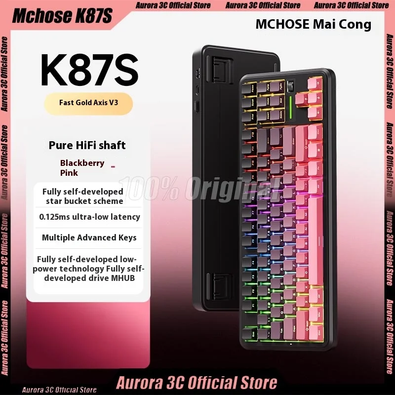 Mchose K87s Клавиатура 3-режимная Беспроводная Механическая Клавиатура Doul 8k Rgb Поддержка AURA SYNC Киберспортивная Игровая Клавиатура Горячей Замены Для FPS
Mchose K87s Клавиатура 3-режимная Беспроводная Механическая Клавиатура Doul 8k Rgb Поддержка AURA SYNC Киберспортивная Игровая Клавиатура Горячей Замены Для FPS