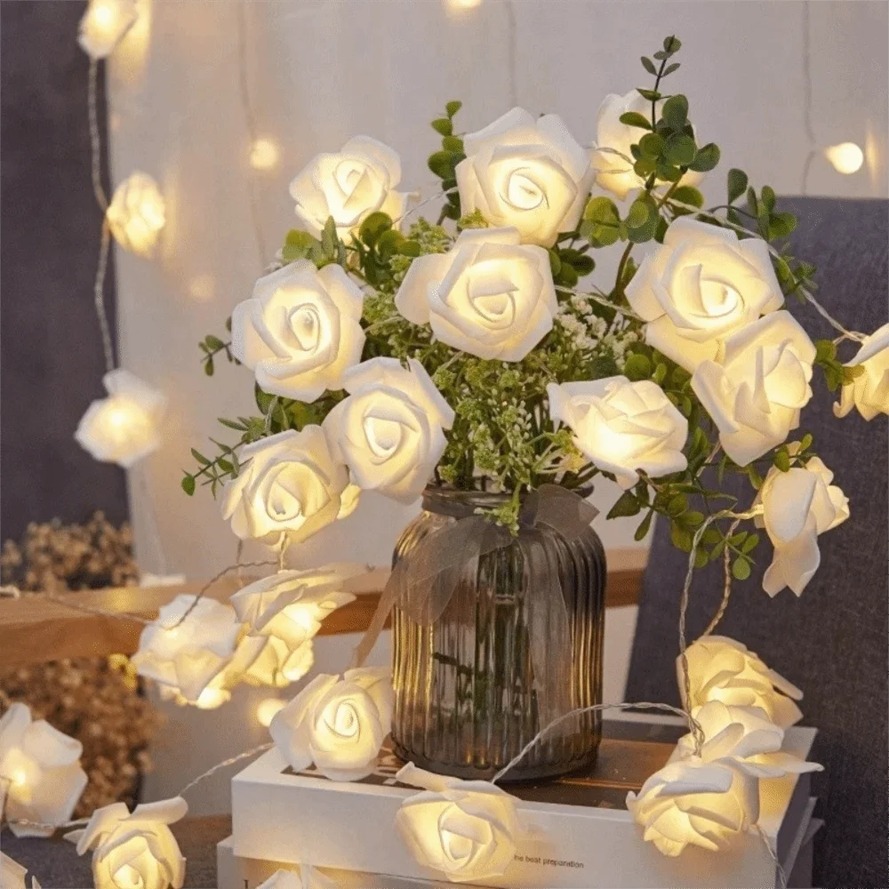 Romantic LED Rose String Lights Warm White 1.5/3 M Rose Flower Lights 10/20 LED Flower Garland Simulated Flowers Lights
Romantic LED Rose String Lights Warm White 1.5/3 M Rose Flower Lights 10/20 LED Flower Garland Simulated Flowers Lights