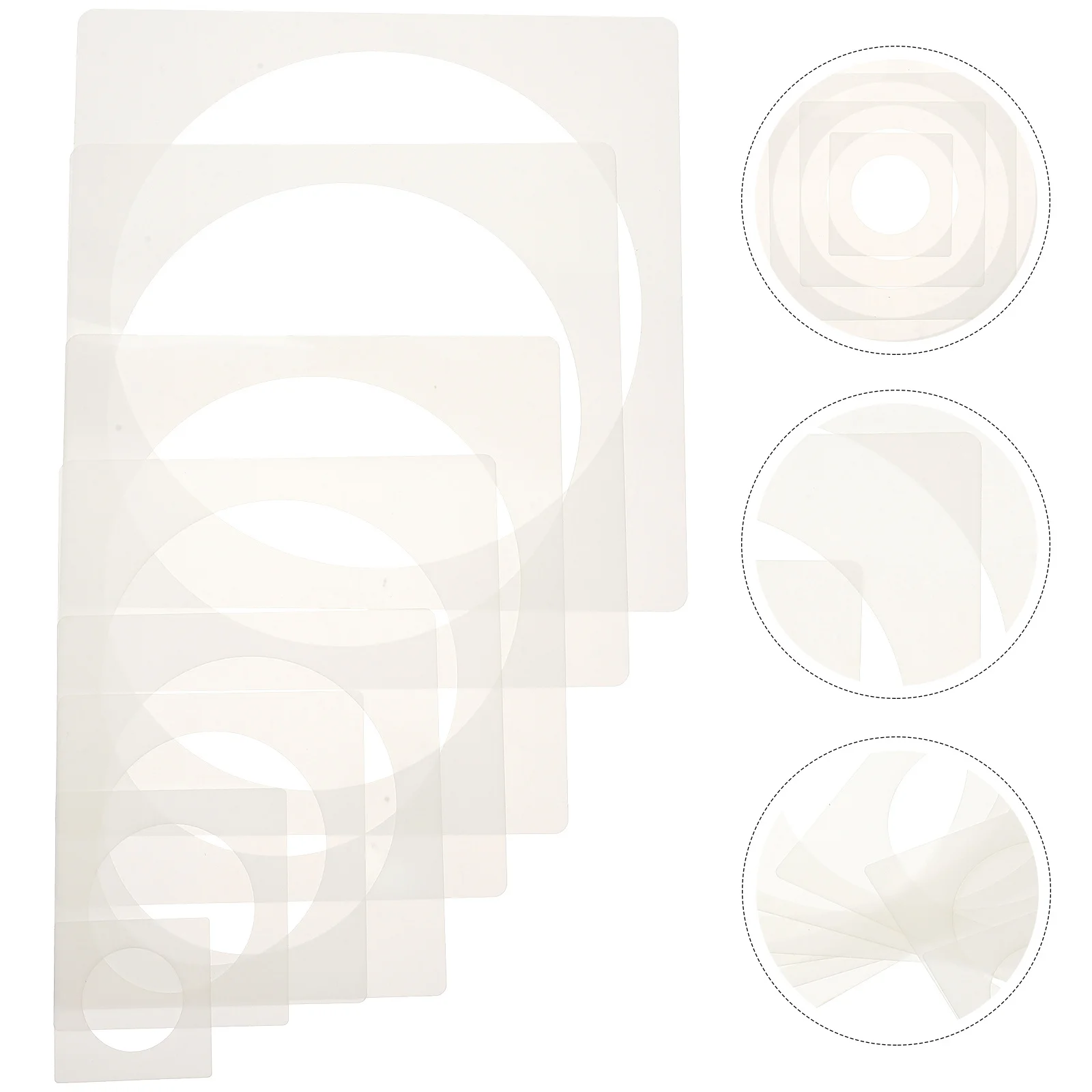 8pcs Painting Stencils Reusable Round Templates For Diy Wall Art Decoration Hollow-Out Craft Tools Plastic Stencils For Crafts
8pcs Painting Stencils Reusable Round Templates For Diy Wall Art Decoration Hollow-Out Craft Tools Plastic Stencils For Crafts