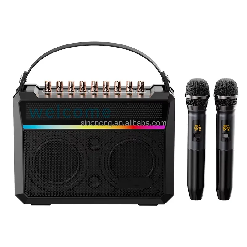 Portable High-Power For Karaoke Speaker With RGB LED Lighting Sound Card Combo Battery-Powered Home KTV English Version
Portable High-Power For Karaoke Speaker With RGB LED Lighting Sound Card Combo Battery-Powered Home KTV English Version