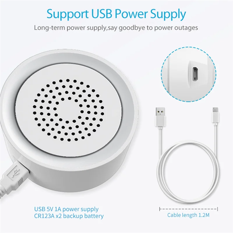 Tuya Alarm Sound Light Alert USB Intelligent Sensor Compatible For Alexa Google Home
Tuya Alarm Sound Light Alert USB Intelligent Sensor Compatible For Alexa Google Home