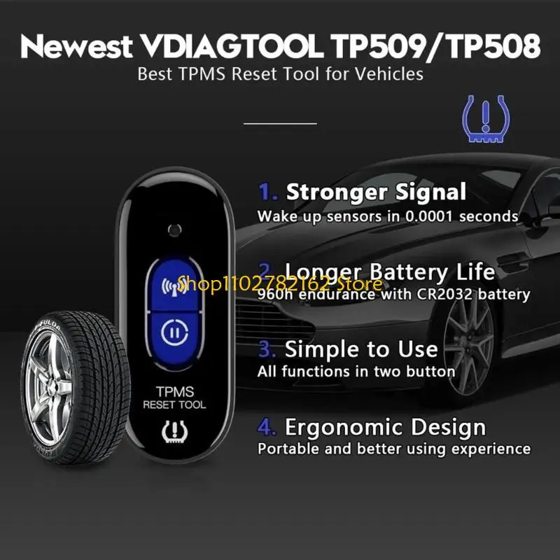 547B Upgraded Tyre Reset Tool for Vehicles Easy & Fast Tire Pressure Monitors Activation Simple Operation for Auto
547B Upgraded Tyre Reset Tool for Vehicles Easy & Fast Tire Pressure Monitors Activation Simple Operation for Auto