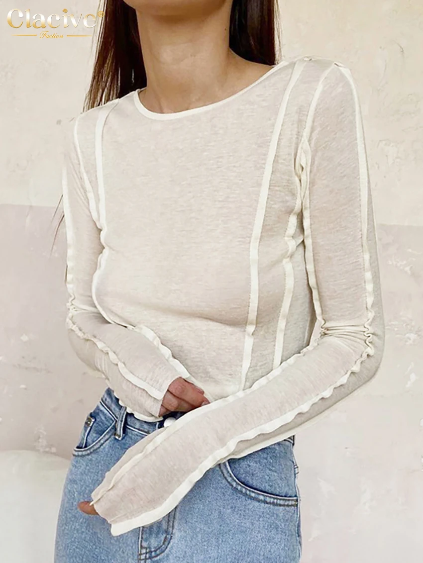 Clacive Bodycon White O-Neck Women'S T-Shirt 2021 Elegant Yellow Long Sleeve Fall Tee Shirt Casual Slim Elastic Solid Top Female
Clacive Bodycon White O-Neck Women'S T-Shirt 2021 Elegant Yellow Long Sleeve Fall Tee Shirt Casual Slim Elastic Solid Top Female