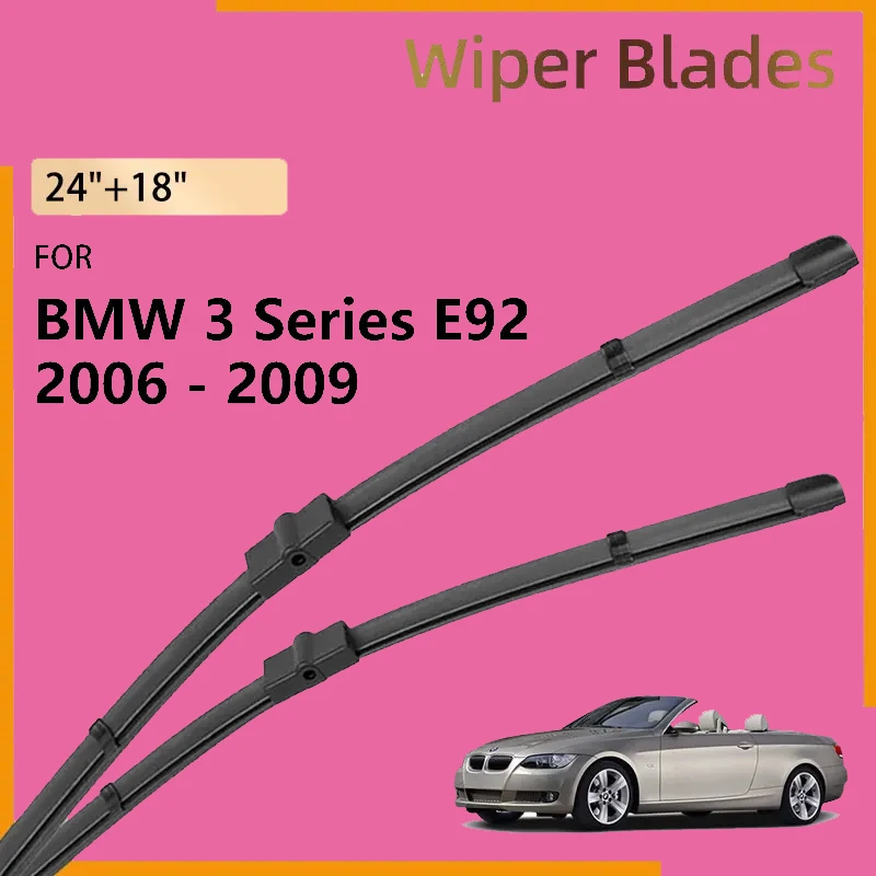 Car Front Wiper Blades For BMW 3 Series E92 2006 - 2009 2008 2007 Coupe Accessories Windshield Windscreen Window Brushes 24"+18"
Car Front Wiper Blades For BMW 3 Series E92 2006 - 2009 2008 2007 Coupe Accessories Windshield Windscreen Window Brushes 24"+18"
