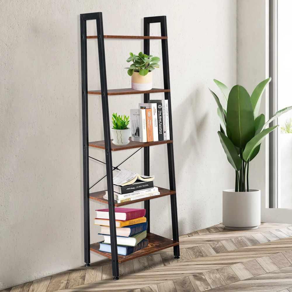 5 Tiers Industrial Ladder Shelf, Vintage Bookshelf, Storage Rack Shelf for Office, Bathroom, Living Room
5 Tiers Industrial Ladder Shelf, Vintage Bookshelf, Storage Rack Shelf for Office, Bathroom, Living Room