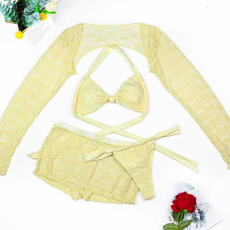 Sexy Lace Hollow Out Skirt Set Women Crop Flare Sleeve Top See Through Hip Package Mini Skirts 2025 Summer New Party Lady Outfit
Sexy Lace Hollow Out Skirt Set Women Crop Flare Sleeve Top See Through Hip Package Mini Skirts 2025 Summer New Party Lady Outfit