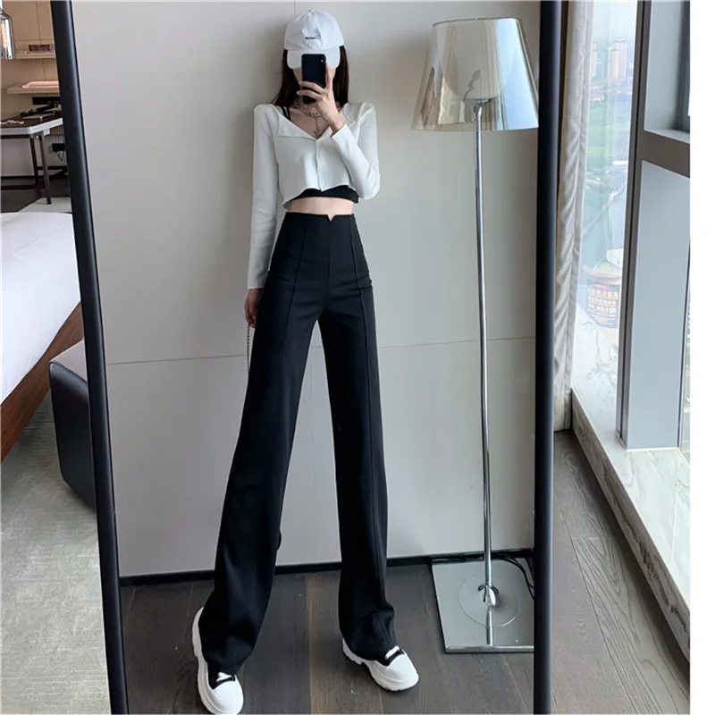 Women Suite Pants Solid White Black Slim Casual Floor Mopping Trousers Summer Chic High Waist Wide Leg Pants
Women Suite Pants Solid White Black Slim Casual Floor Mopping Trousers Summer Chic High Waist Wide Leg Pants